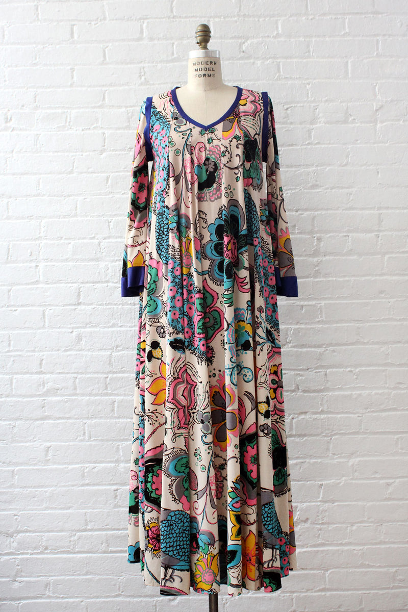 Peacock Party Caftan Dress XS-M