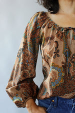 Chelsea Batik Bishop Sleeve Top M/L