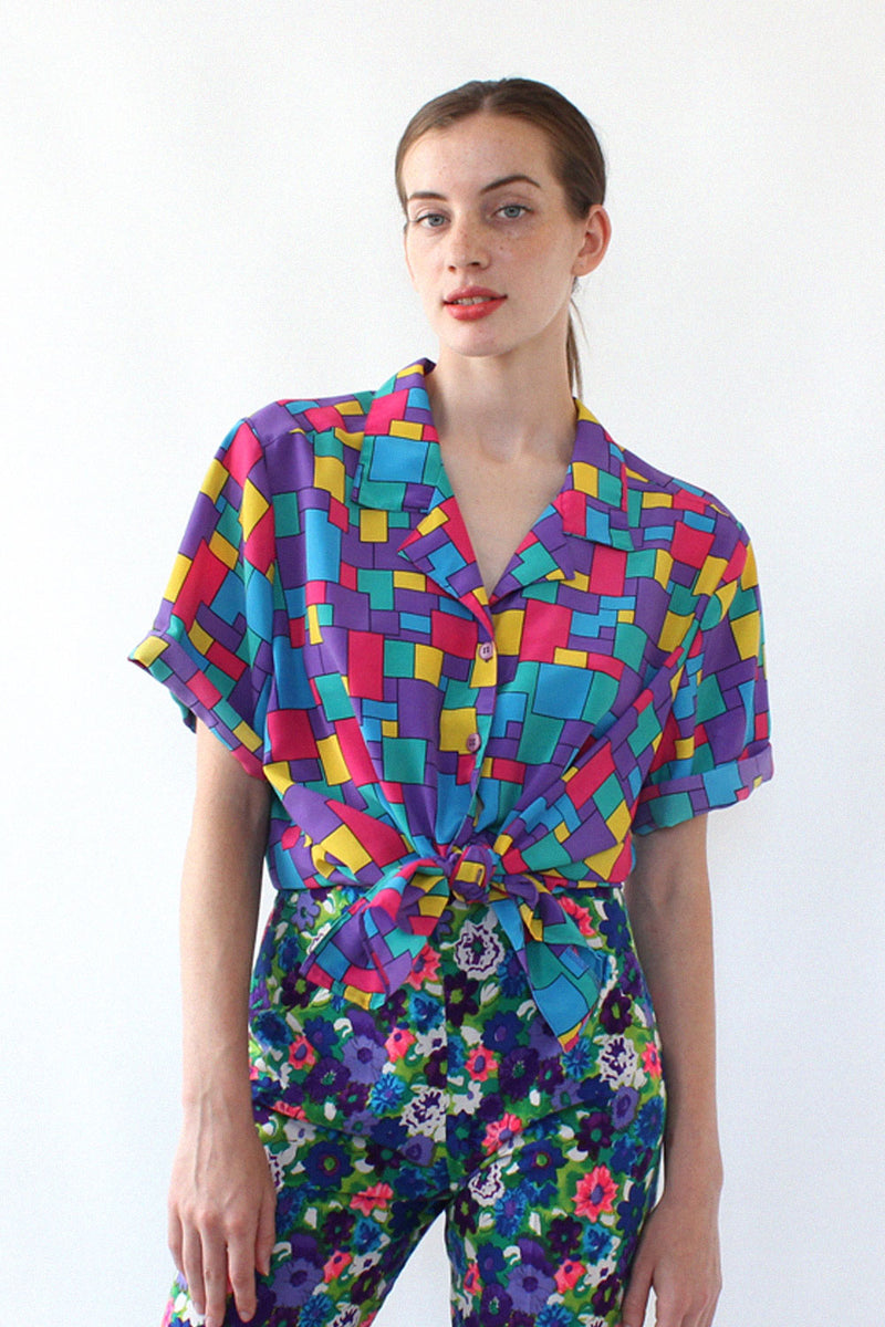 Primary Cube Boxy Blouse L/XL