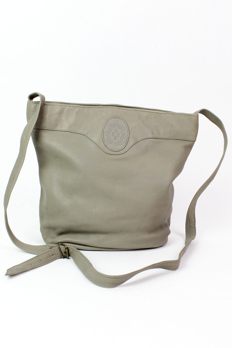 Putty Leather Bucket Bag