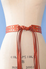 Studded Pumpkin Tie Belt