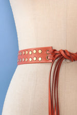 Studded Pumpkin Tie Belt