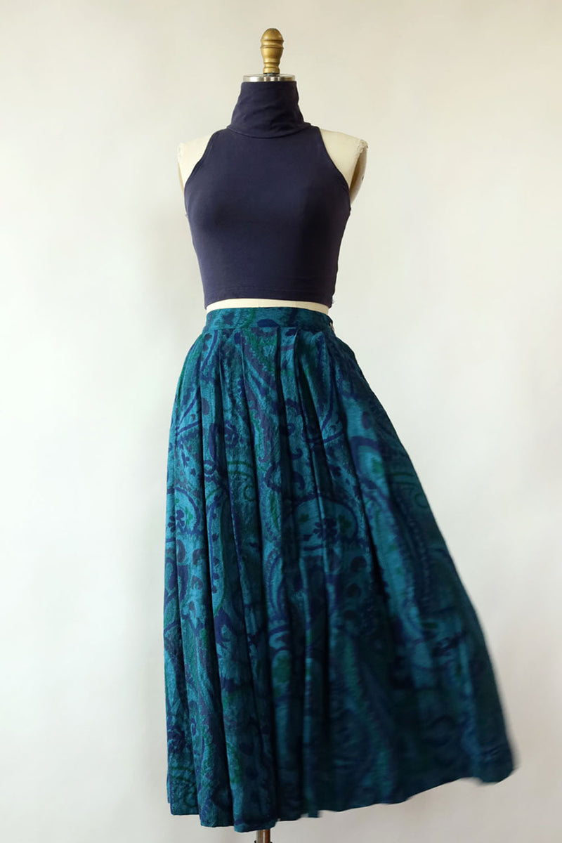 Perry Ellis Abstract Paisley Midi XS