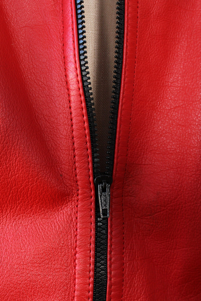 Ruby Red Leather Jacket M/L