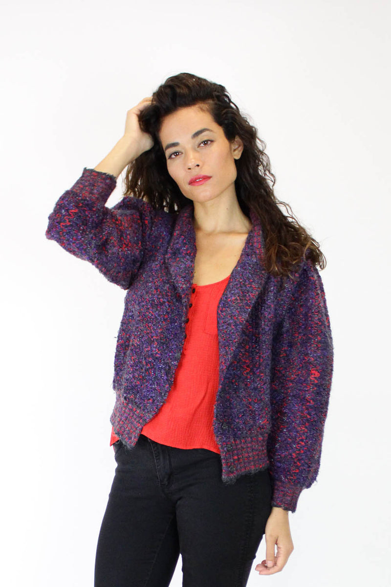 boucle sweater coat