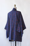 Navy Crimson Hand Painted Haori S-L