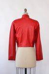 Ruby Red Leather Jacket M/L