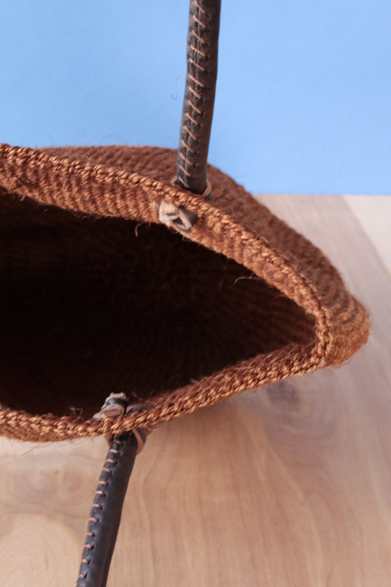 Chocolate Sisal Market Bag