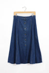 Louis Denim Flare Skirt M