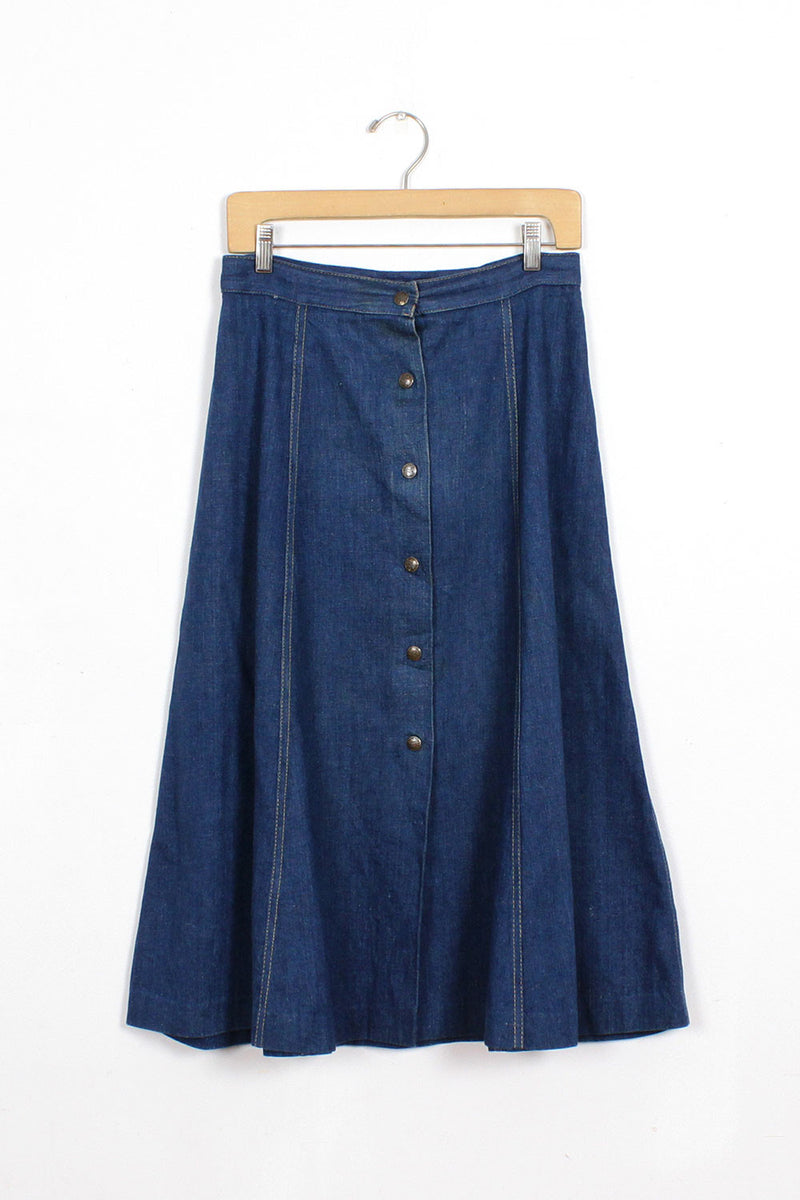 Louis Denim Flare Skirt M