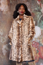 Cheetah Print Fur Coat M/L