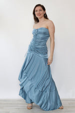Ice Blue Ruched Dress M