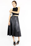 buttery leather midi skirt M