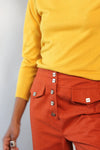 Apricot Buttonfly Pants M