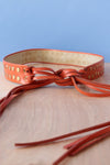 Studded Pumpkin Tie Belt