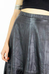 buttery leather midi skirt M
