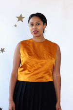 Amber Satin Shell Top L