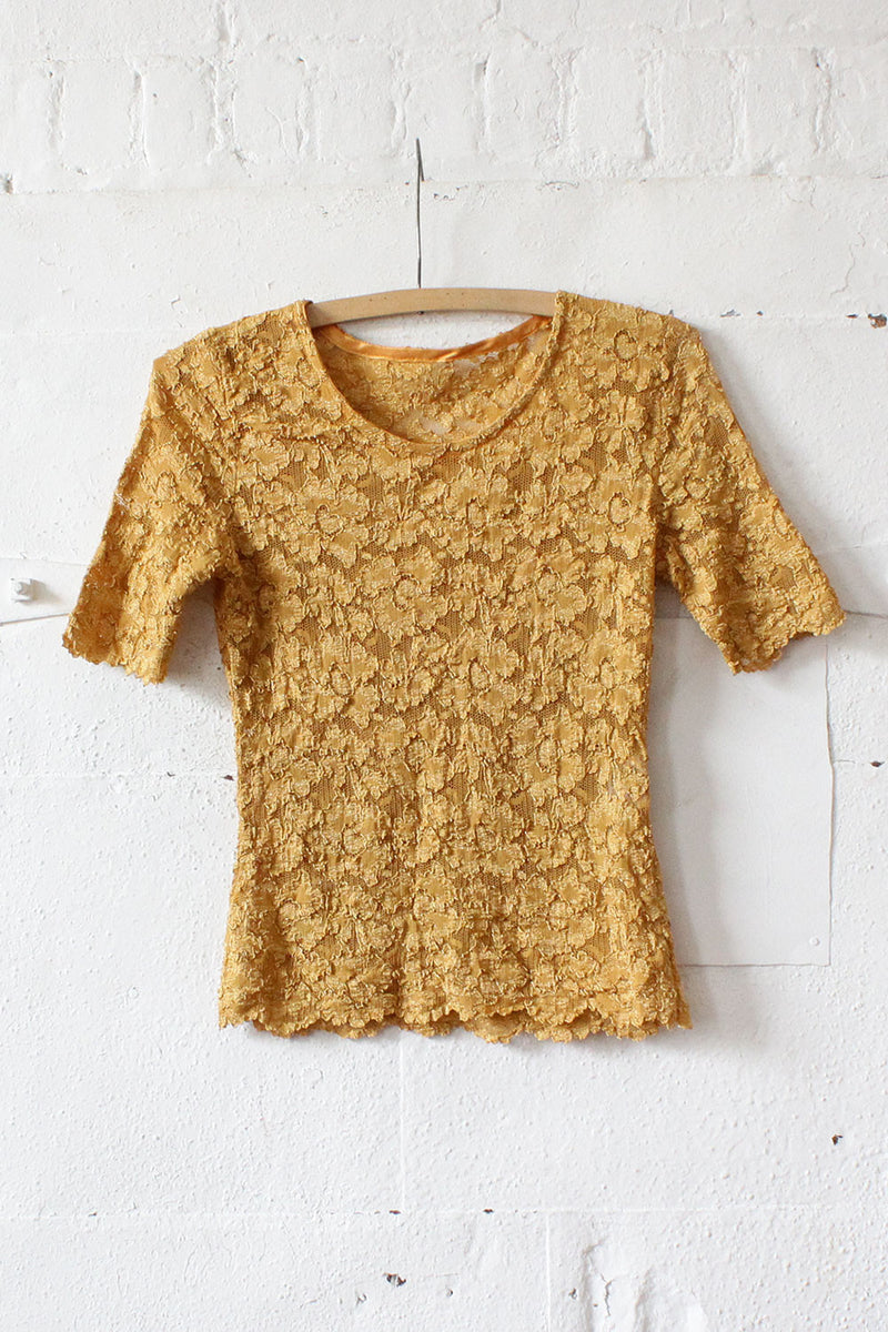 Saffron Lace Tee M