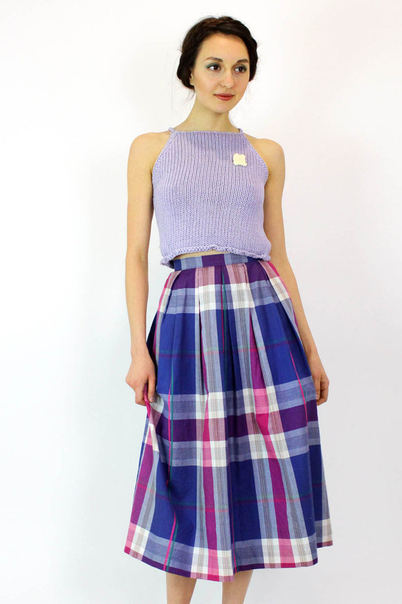Plaid Pocket Cotton Midi XS/S