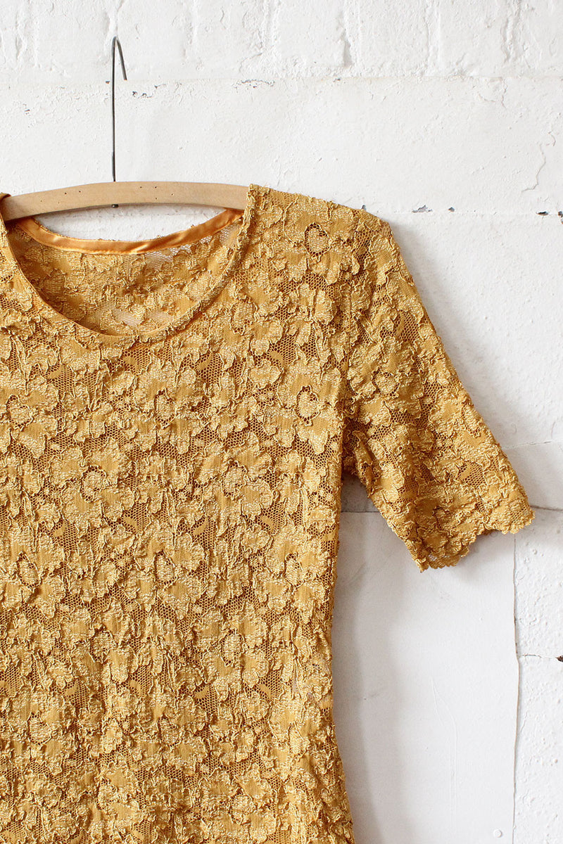 Saffron Lace Tee M