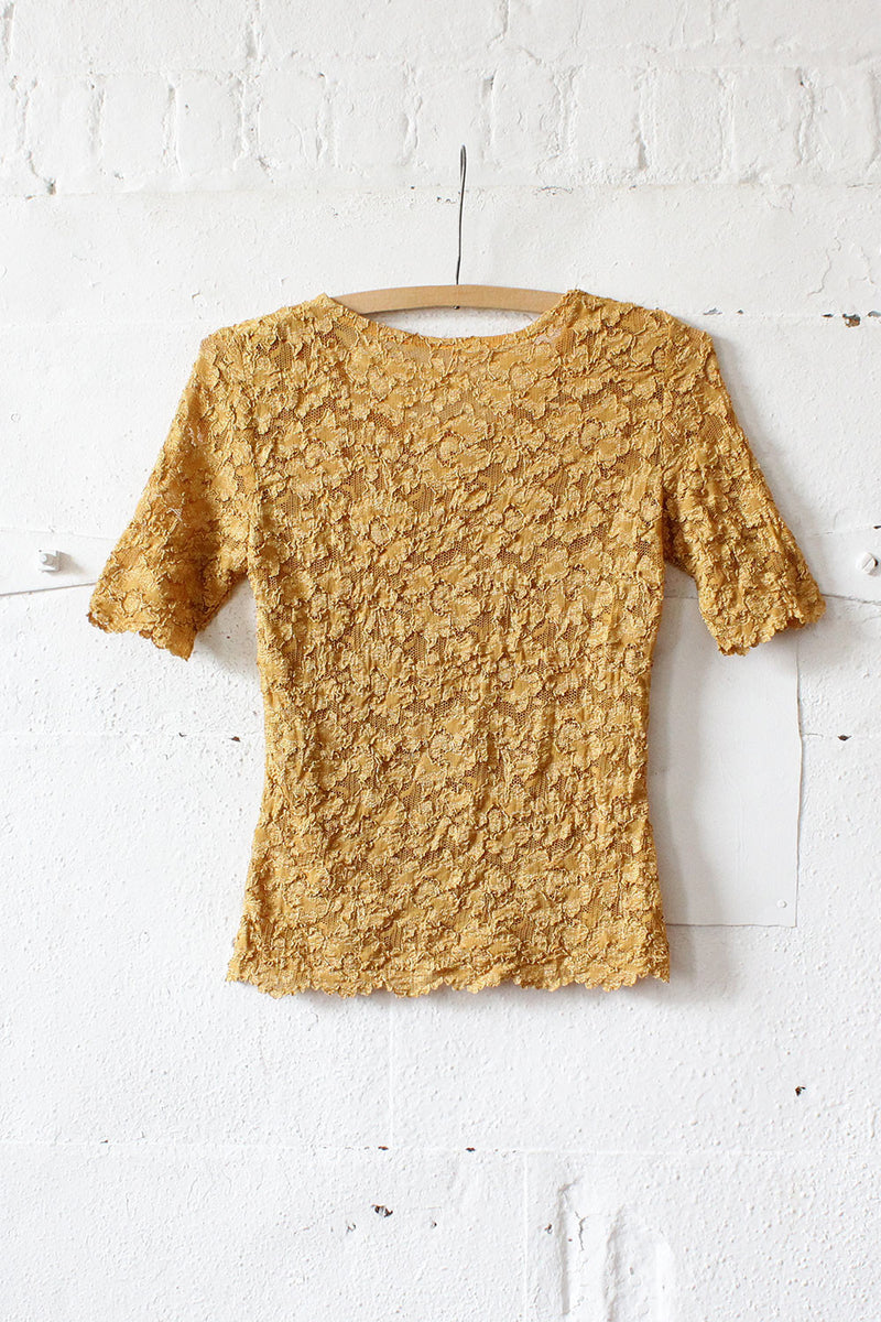 Saffron Lace Tee M