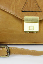 Boxy Leather Top Handle Satchel