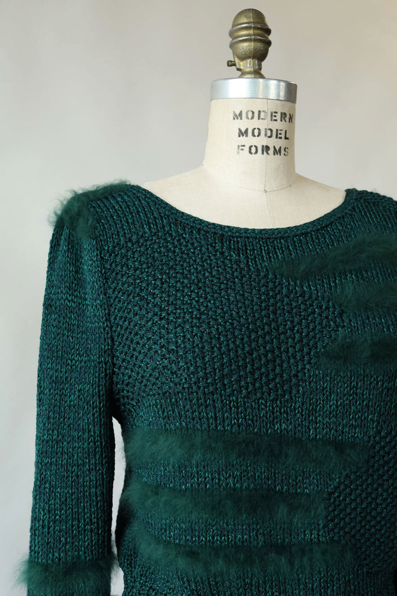 Ivy Angora Collage Sweater S/M