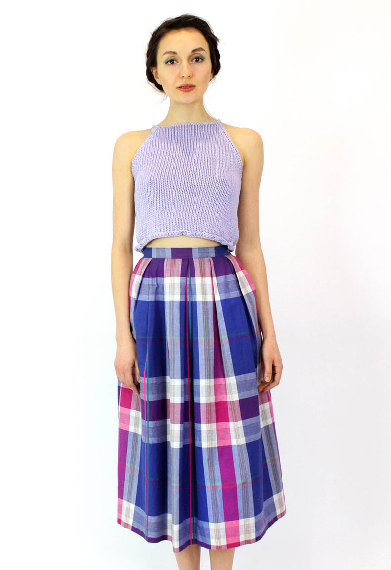 Plaid Pocket Cotton Midi XS/S
