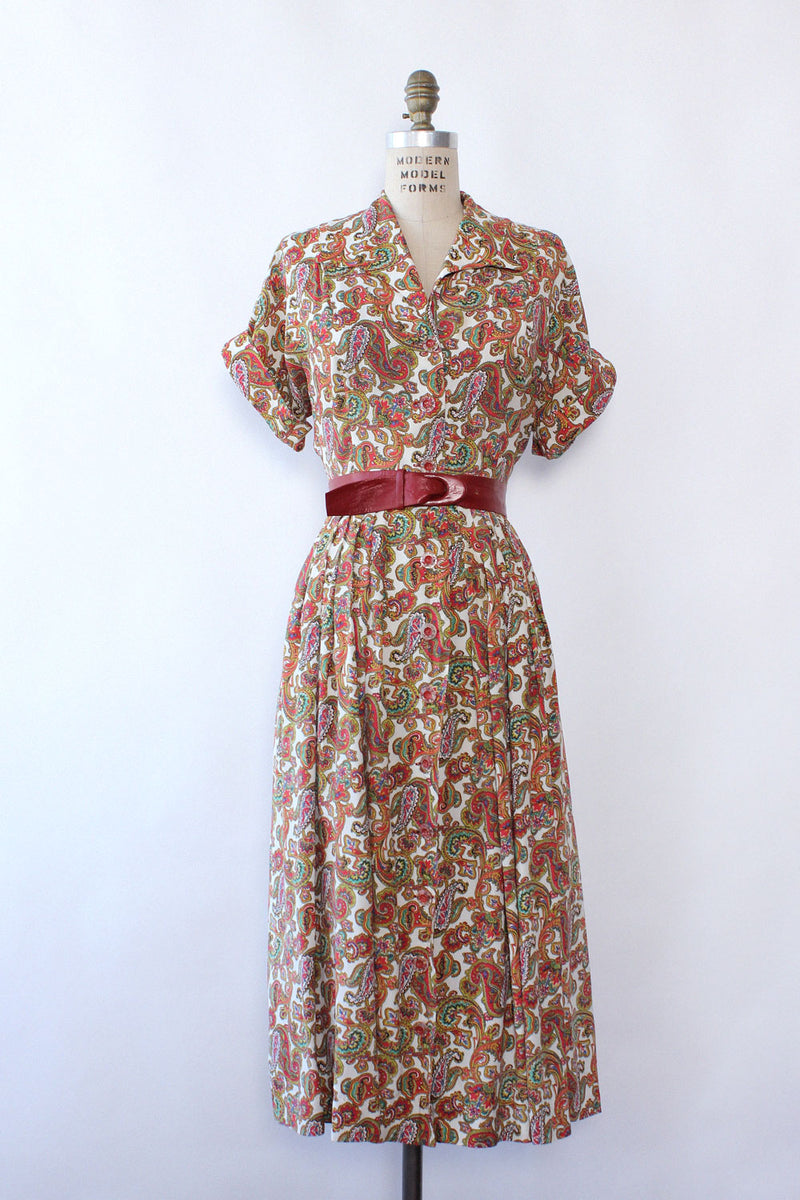 Cáy Artley Rayon Paisley Dress L