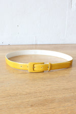 Canary Embossed Leather Belt