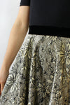 Flocked 50s Circle Skirt M/L