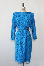 Turquoise Pleat Power Dress M/L