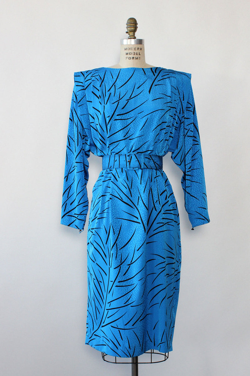 Turquoise Pleat Power Dress M/L