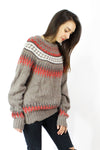 Slouchy Sleeve Nordic Sweater OS