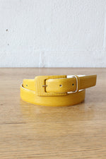Canary Embossed Leather Belt