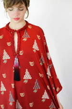 Jean Varon Burgundy Caftan