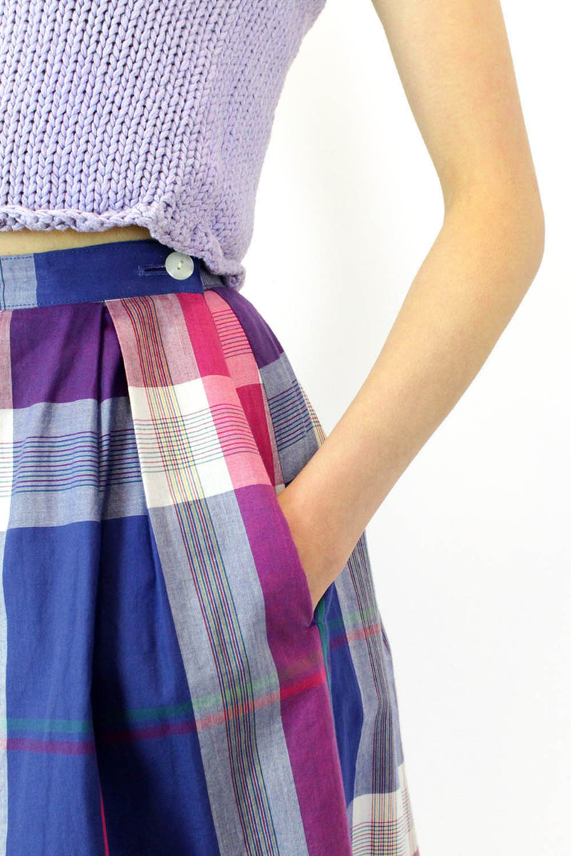 Plaid Pocket Cotton Midi XS/S