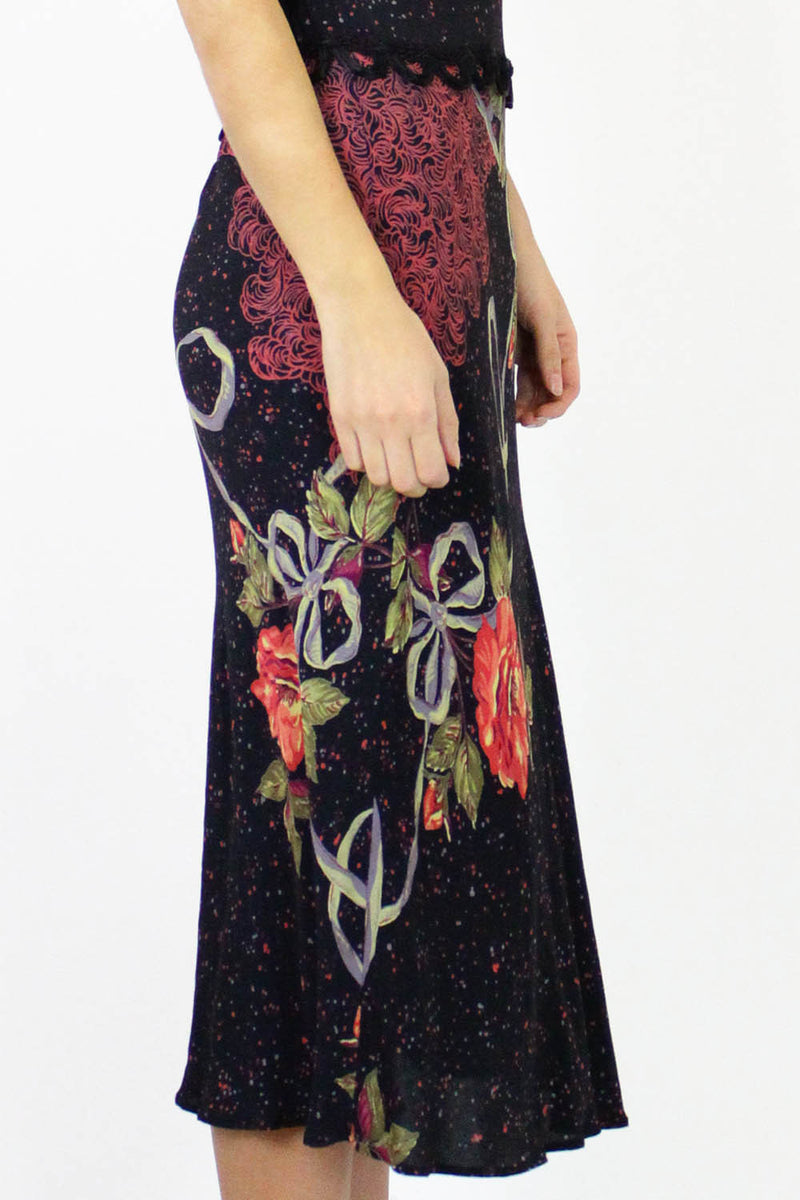 Rayon Crepe Ribbon Dress S/M