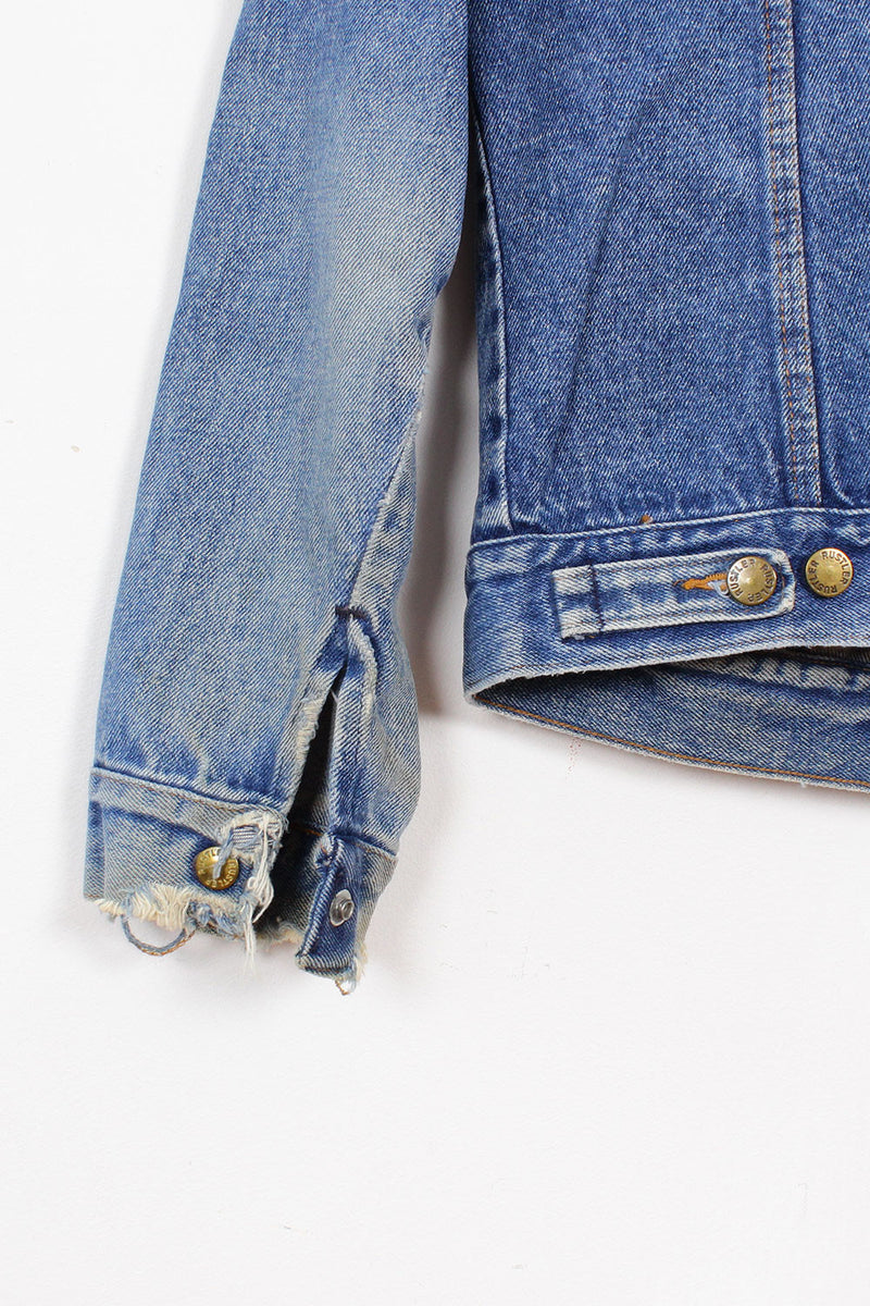 Rustler Distressed Denim Jacket S/M