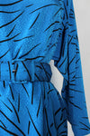 Turquoise Pleat Power Dress M/L