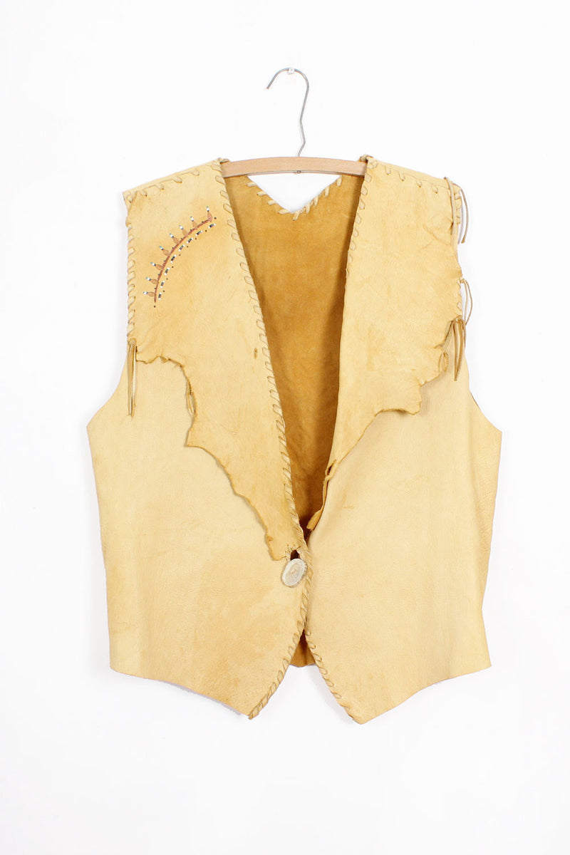 Painted Leather Vest M/L