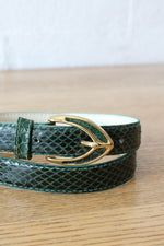Ivy Green Snakeskin Belt