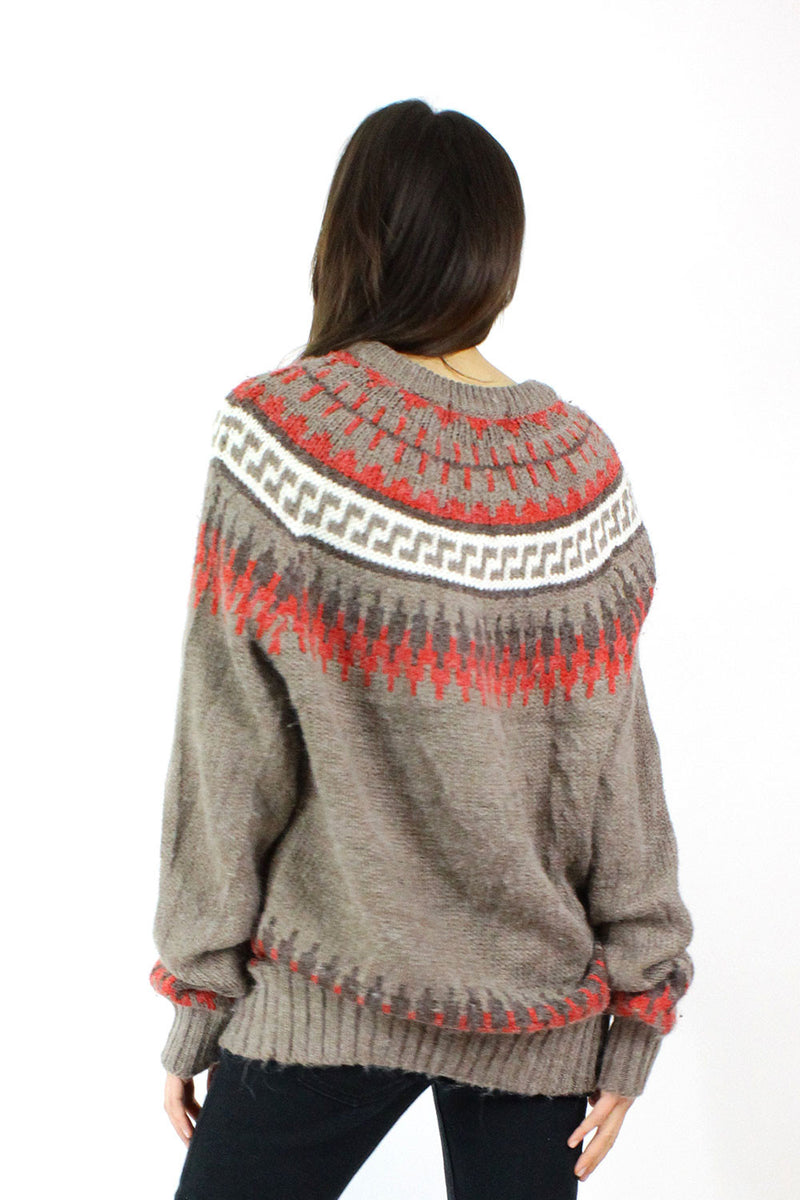 Slouchy Sleeve Nordic Sweater OS