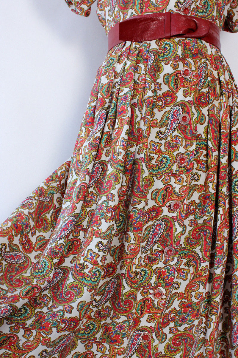 Cáy Artley Rayon Paisley Dress L