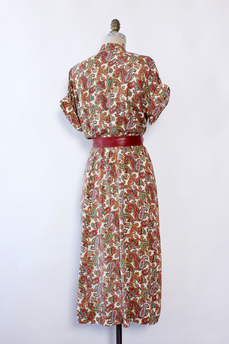 Cáy Artley Rayon Paisley Dress L