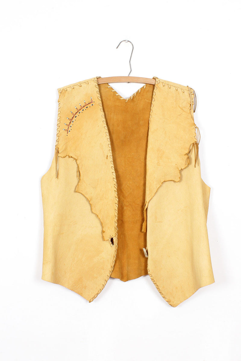 Painted Leather Vest M/L