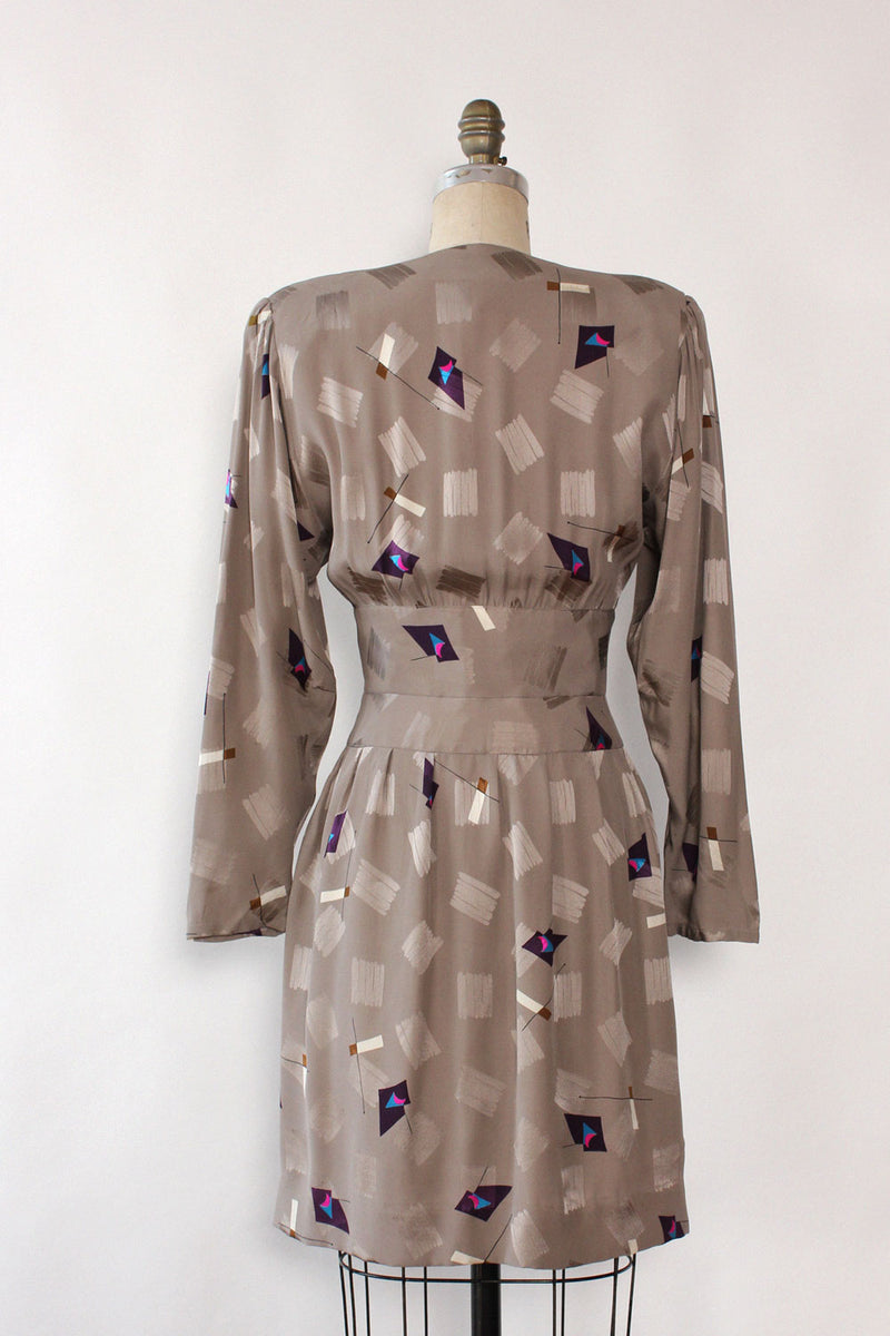 Nora Noh Abstract Silk Dress M-M/L