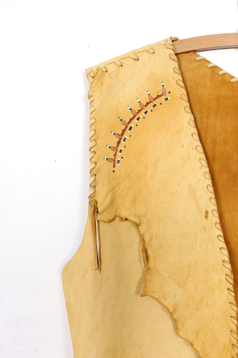 Painted Leather Vest M/L