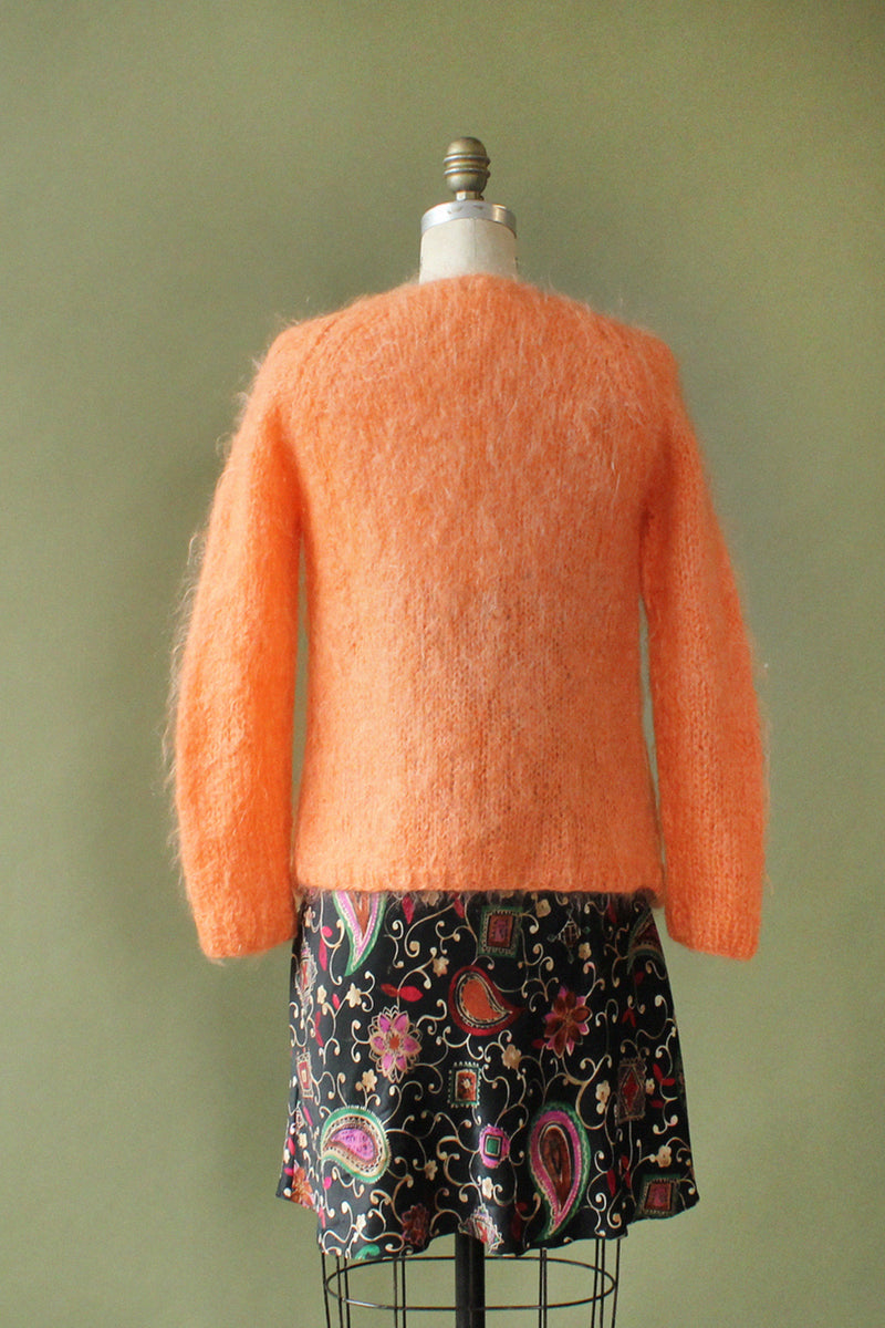 Coral Italian Mohair Cardigan S