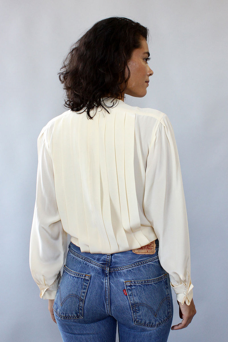 Billie Ivory Silk Blouse M